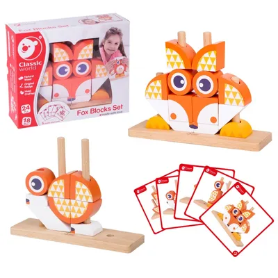 Produktbild von Classic World Kreative räumliche 3D-Holzklötze, ein Fuchs