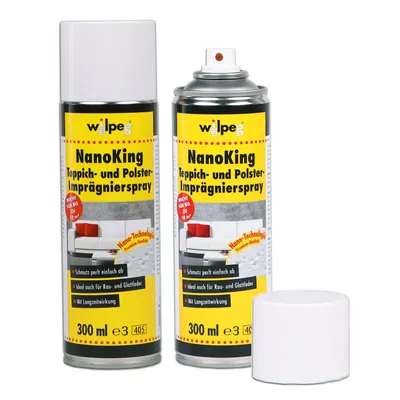 Produktbild von WILPEG Teppich & Polster Imprägnierspray, Imprägnierung NanoKing 300ml - Pflege und Schutz Spray Menge:2
