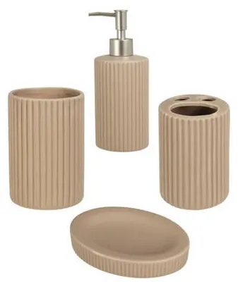 Produktbild von Badezimmeraccessoires aus Keramik, 4er-Set