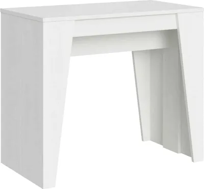 Image de ITYHOME - Console extensible 90x48/308 cm Anvar frêne blanc