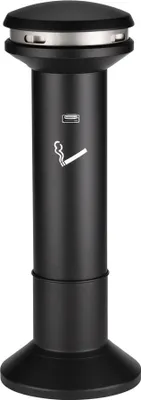 Obrázok produktu pre Rubbermaid FG9W3400BLA Infinity Vysokokapacitný popolník s podstavcom okrúhly čierny