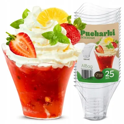 Zdjęcie produktu dla Pojemnik na deser góra falista waves 25 sztuk przystawki przekąski