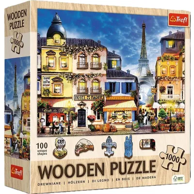 Zdjęcie produktu dla Trefl Puzzle drewniane 1000 el. Francuska uliczka