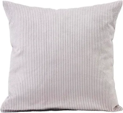 Produktbild von GÖZZE Capri Kissen weiches pflegeleichtes Kissen in Feincord-Optik mit Synthetikfüllung Silber 45 x 45 cm
