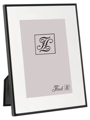 Bilderrahmen Aluminium Schwarz 13x18 cm mit Passepartout