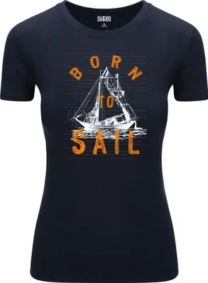 Obrázek produktu pro Diarbo dámské tričko s potiskem Born to sail tmavě modré velikost S