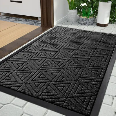 Obrázok produktu pre Podlahová rohož do exteriéru, odolná, vodeodolná, 90 x 60 cm, čierna