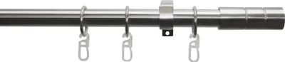 Produktbild von Gardinia Set Zylinder 1-Lauf Ø 19 mm edelstahl-optik 160 cm