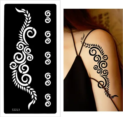 Produktbild von Henna Tattoo Schablone Airbrush Stencil