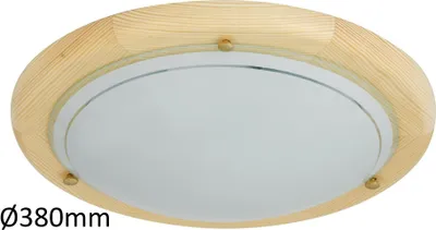 Produktbild von Rabalux 5421 Deckenleuchte 2 Spots Ufo, E27-Holz, rund, Standard, ø380mm