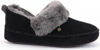Produktbild von Warmbat Barrine Suede Schwarz - Damen Hausschuhe - BAR341099