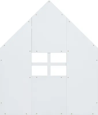 Produktbild von okwish Kinderbett Plattformbett 90×200 cm mit Lattenrost, Jugendbett Hausbett Holzbett mit Rausfallschutz für Jungen und Mädchen, Weiß(Ohne Matratze)