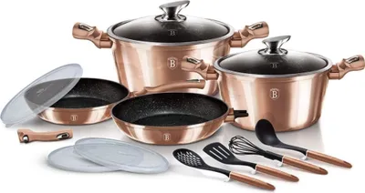 Image de Cuisson Berlinger Haus ensemble de casseroles Metallic Line Rose Gold BH7058