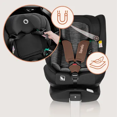 Produktbild von Lionelo Braam I-Size Kindersitz 360° drehbar für Kinder 0-36kg, ISOFIX+ Stützfuß, Vorwärts- und rückwärtsgerichtete Montage