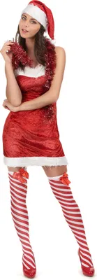Immagine prodotto di Costume da donna natalizio rosso e bianco - M/L