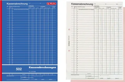 Produktbild von Formularbuch Kassenabrechnung A4 502 2x50 Blatt Packung mit 5 Stück