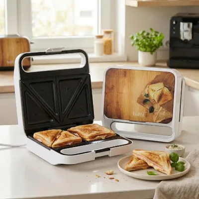 Productafbeelding van Botti: Elektrische sandwichmaker van hout voor knapperige toast