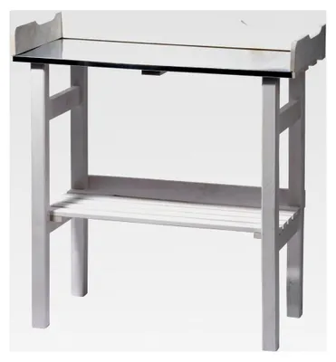Produktbild von Pflanztisch aus Kiefernholz | Gärtnertisch für den Außenbereich | Blumentisch aus Massivholz | Verzinkte Ablagefläche | Arbeitstisch für Garten, Terrasse und Balkon | 78 x 38 x 84 cm | Weiß