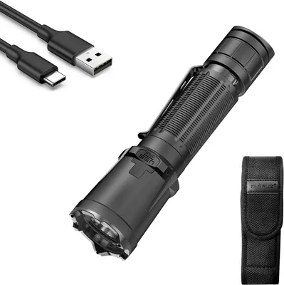 Produktbild von Zaklamp – Taktische LED-Taschenlampe mit 3300 Lumen, Dual-Schalter und USB-C-aufladbarer Batterie