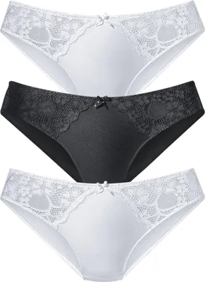 Produktbild von PETITE FLEUR Slip 2xweiß+1xschwarz Größe 44/46