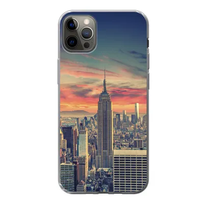 Produktbild von MuchoWow® Handyhülle Schutzhülle Hülle für iPhone 13 Pro Max New York - Manhattan - Empire State Building Silikon Softcase Handy Hülle - Mobiltelefon