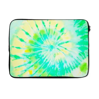Produktbild von MuchoWow® Laptop Hülle 13 Zoll Krawattenfärbung - Gelb - Grün Laptoptasche - Laptophülle - Sleeve - Rundumschutz