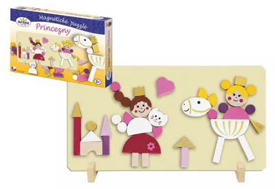 Obrázok produktu pre Magnetické puzzle Princezné v krabici 33 x 23 x 3,5 cm