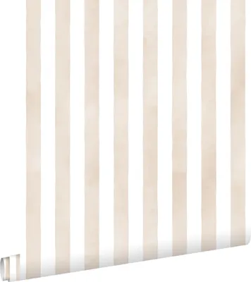 Obrázek produktu pro ESTAhome tapeta pruhovaný vzor béžová a bílá 53 cm x 10,05 m