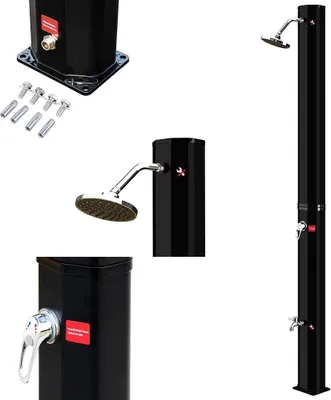 Produktbild von Solardusche 35L Schwarz Gartenbrause Fußdusche Camping Pool Regendusche Outdoor