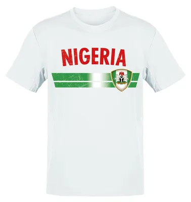 Produktbild von WM EM Fan Shirt Weltmeisterschaft Europameisterschaft 100% Baumwolle T-Shirt Rundhals Fanartikel Herren Damen Fan-Shirt - viele Länder: Nigeria / 3XL Land wählen: Nigeria Shirt Größe wählen: 3XL