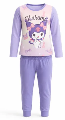 Produktbild von Hello Kitty Kinder Mädchen Schlafanzug Pyjama Shirt Hose Baumwolle - 116, Lila
