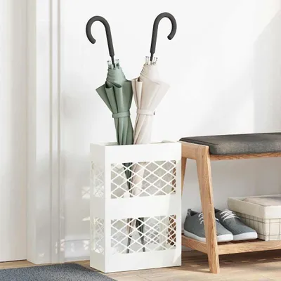 Produktbild von Möbel Sonnenschirmhalter Lattice mit Speicher Weiß 28 x 12 x 41 cm Stahl - Schirmständer 868529