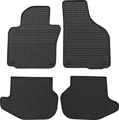 Produktbild von für VW Eos ab 2006 / Modell 2007 / ab 2011 Passform PETEX Gummimatten 4-teilig schwarz Allwettermatten Gummifußmatten