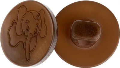 Zdjęcie produktu dla Guzik - zestaw 6 szt. - średnica 13 mm - brązowy