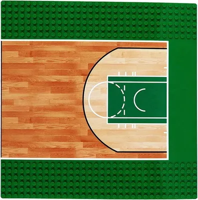 Produktbild von Basketballfeld Baseplate 32x32 kompatibel – Bauplatte für Klemmbausteine
