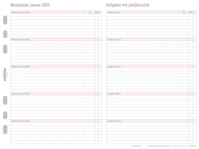 Productafbeelding van Chronoplan maandplanner 50285, afmetingen 1485x210 mm, 1 maand per pagina / 1 pagina per week