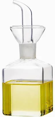 Ölflasche aus Glas 125 ml mit Ausgießer, rechteckig