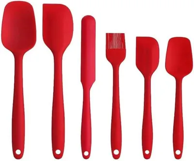 Produktbild von Ein Set aus Silikon-Pfannenwendern mit Edelstahlkern, hitzebeständig und antihaftbeschichtet