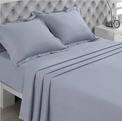 Produktbild von VISION - Bettlaken - 100% Baumwolle - Farbe: Perlgrau - 270 x 300 cm - Doppelbett - Natürliche Fasern - Dichte Webart - Weiches und atmungsaktives Gewebe -