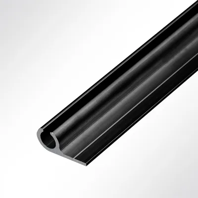 Produktbild von Lysel® Kederschiene Kederleiste Aluminium 90° schwarz RAL 9005 für 5-9mm Keder L: 3m