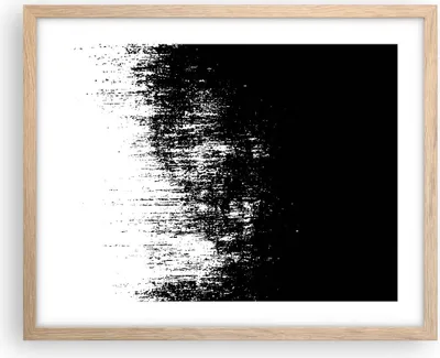 Produktbild von Gerahmtes Poster - Rahmen in heller Eiche - Abstraktion dunkel schwarz und weiß - 50x40 cm - Wand Bild - Wanddeko - Wandbilder - Kunstposter - Wandposter - Bilderrahmen - Bilder - P2NAA50x40-4601