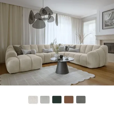 Produktbild von MIUFORM Shell Wochnlandschaft U-FORM RECHTS - 330x265 cm - Beige - Sofa Modulsofa Couch