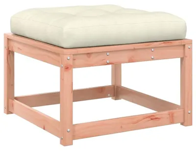 Imagen del producto de Silla de jardín Douglas con cojín para asiento de color crema, ideal para exteriores
