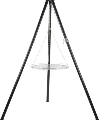 Produktbild von BBQ-Toro Dreibein Grill mit Grillrost, 165 cm, Dreibein für Feuerschale, Dreibein für Schwenkgrill