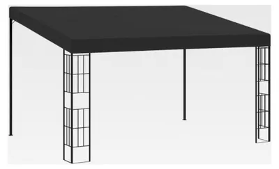 Produktbild von Wandpavillon Anbaupavillon Sonnenschutz Pergola Gartenpavillon Terrassendach Überdachung Gartenzelt Partyzelt 3x4m Anthrazit