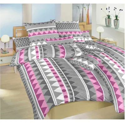 Zdjęcie produktu dla Pościel krepowa Kristian – kolor jeżynowy 140x200, 70x90 cm