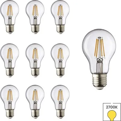 Produktbild von 10er-Set LED-Lampen E27 | 4 Watt | 2700K warmweiß | Velino | Filament | Filament Lybardo