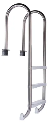 Obrázek produktu pro Azuro Slim – třístupňový nerezový žebřík pro vestavěné vany, 110–120 cm