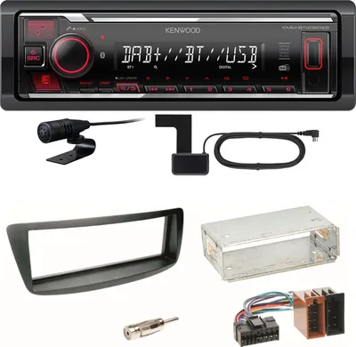 Produktbild von Kenwood KMM-BT408DAB Bluetooth DAB Einbauset Toyota Aygo Citroen C1 Peugeot 107