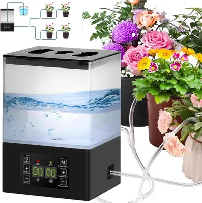 Produktbild von Automatický zavlažovací systém, zavlažovací systém pro vnitřní balkonovou zahradu, 1,3 l automatické zavlažování s časovačem pro rostliny ve skleníku
